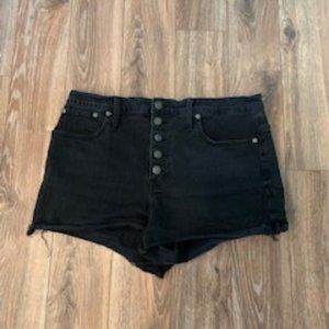 Madewell Black Denim Shorts